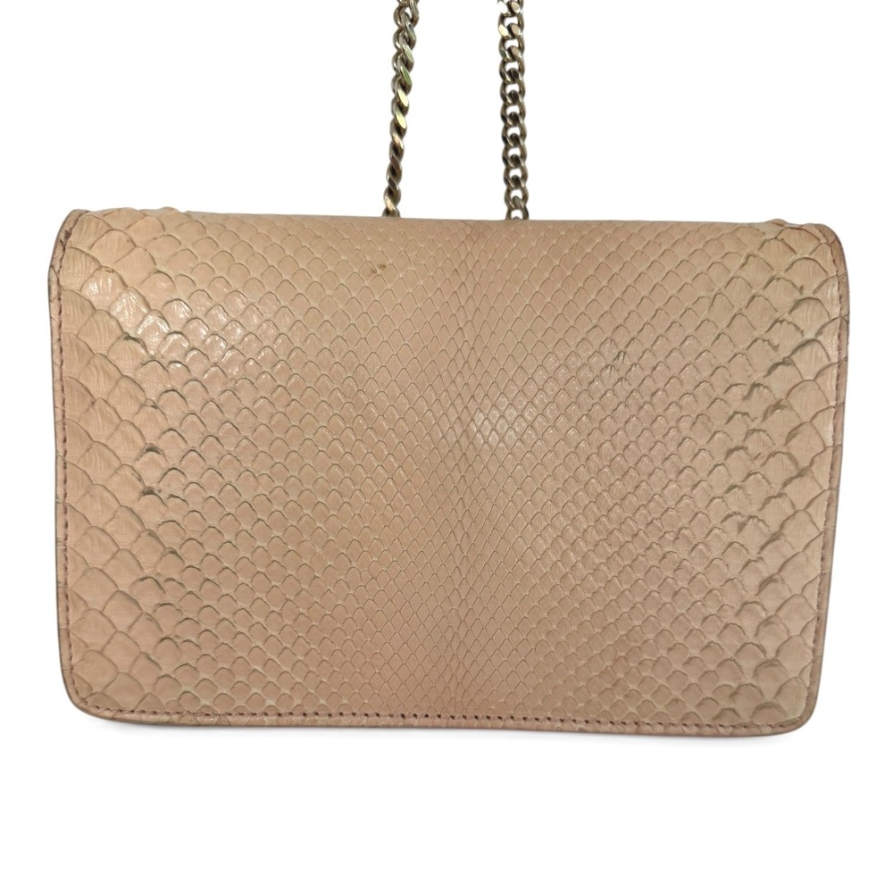 Versace Medusa Python Wallet On Chain Crossbody Bag Nude Peach WOC - Picture 2 of 16